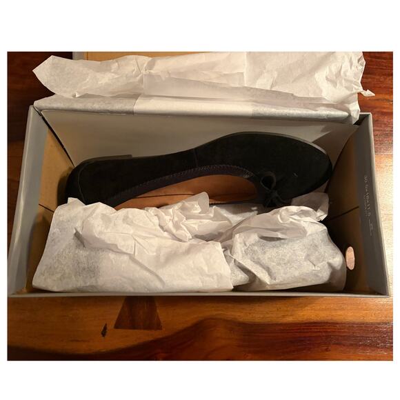 New Vionic Black Suede Ballet Flats with Bow Detail - Liliana 9.5 M - Picture 5 of 8